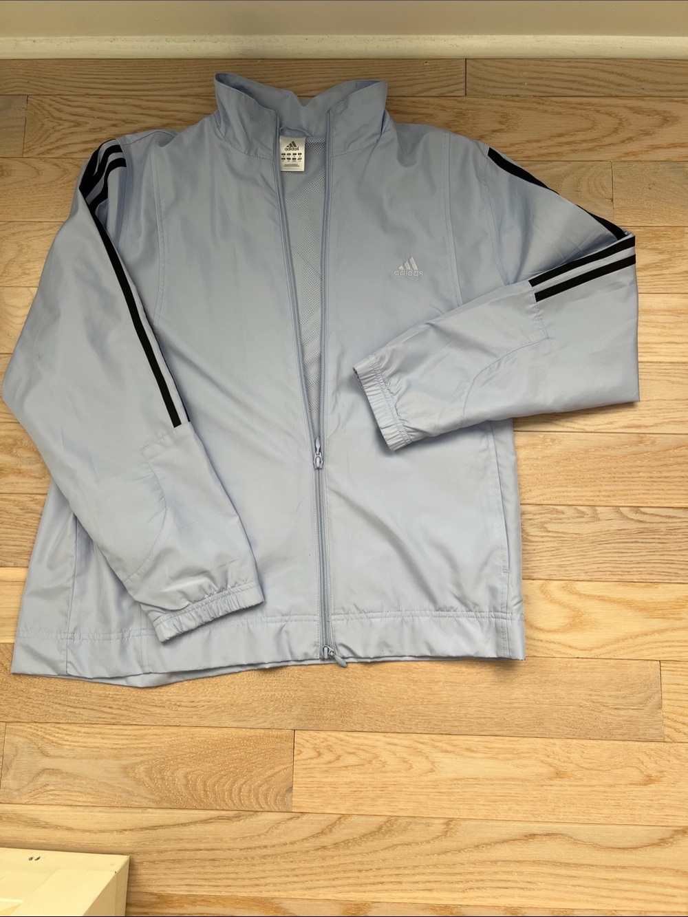 adidas Light Violet Women's Windbreaker with Black Stripes